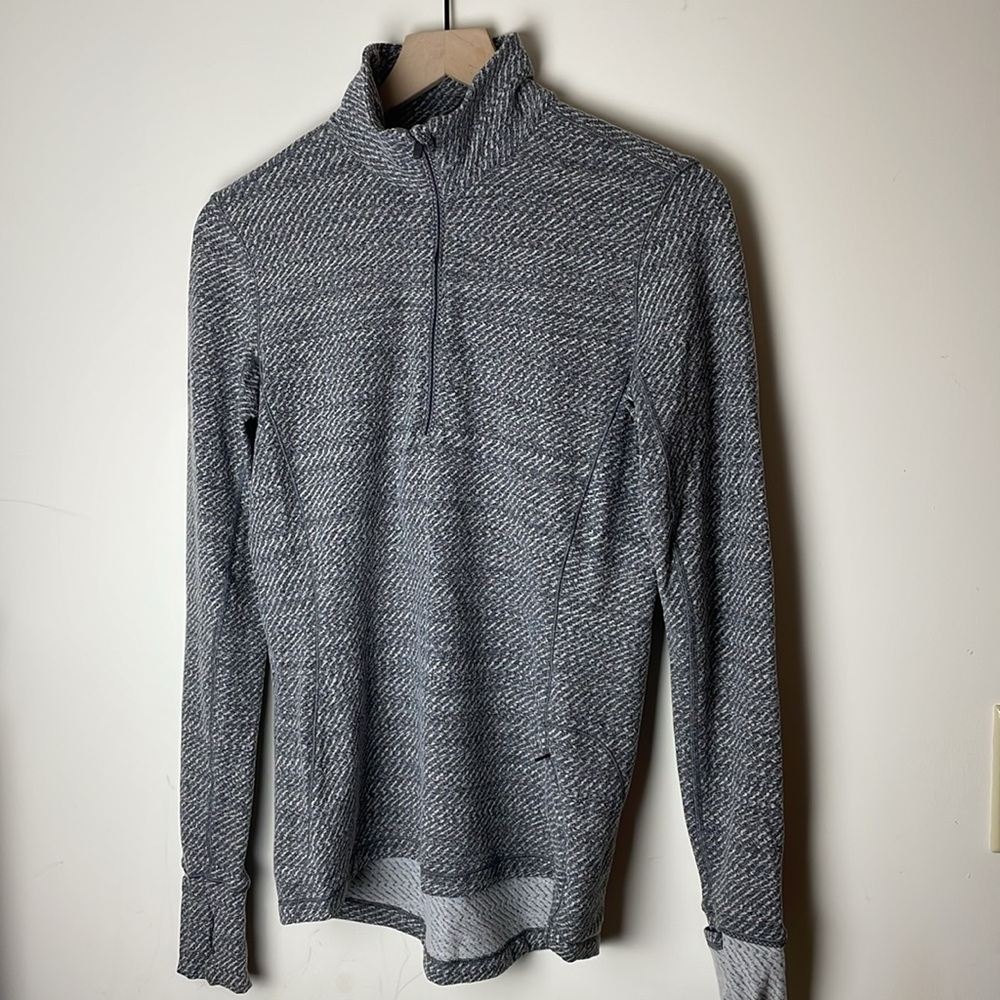 Lululemon Outrun 1/2 Zip Size 6 Hazy Heather